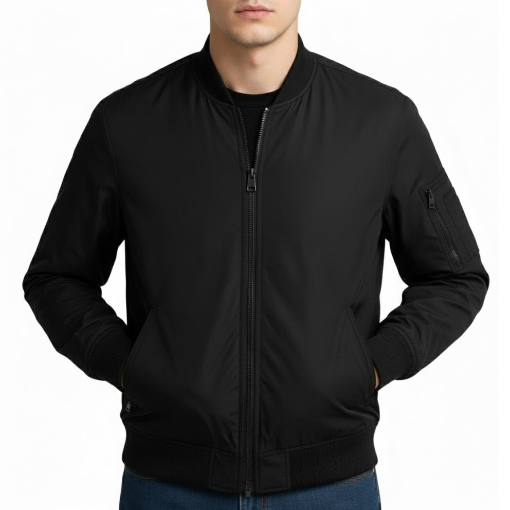 12 Pack Adult Spring Bomber Jacket in Black