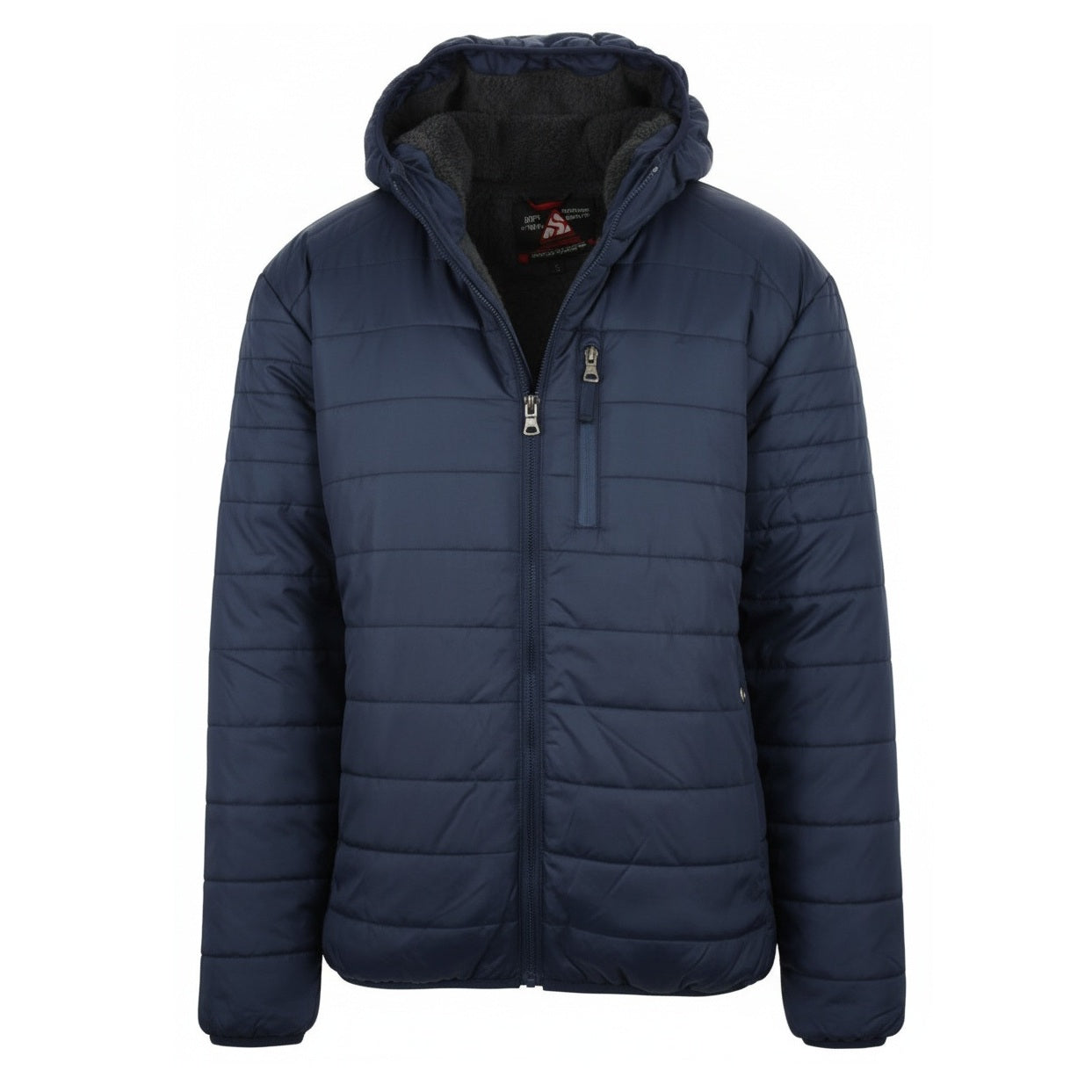 12 Pack Adult Bubble Jacket with Sherpa Lining in Navy