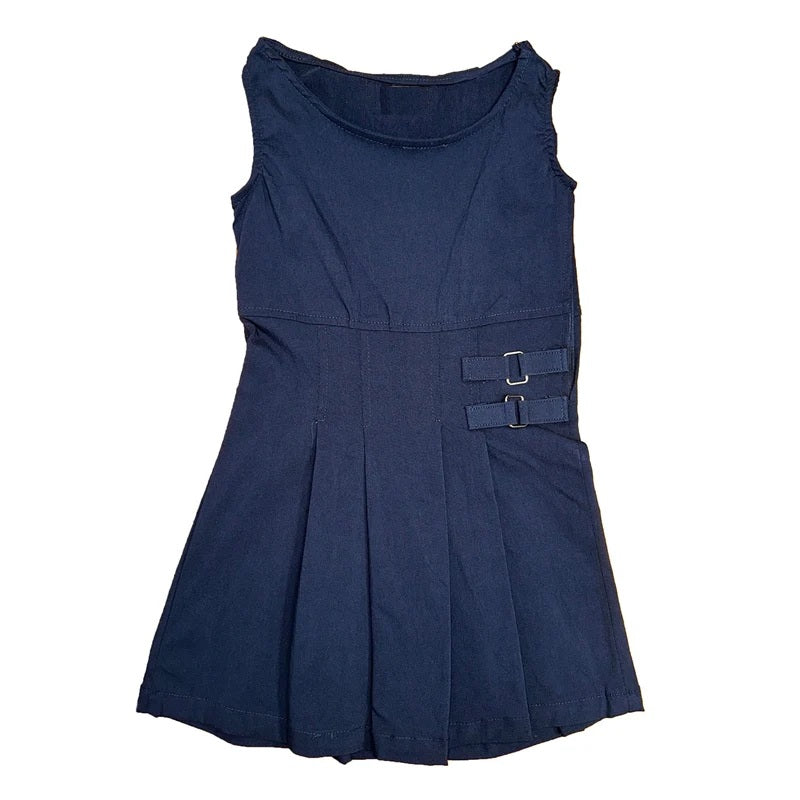 Wholesale Girl's Stretch School Uniform Jumper in Navy