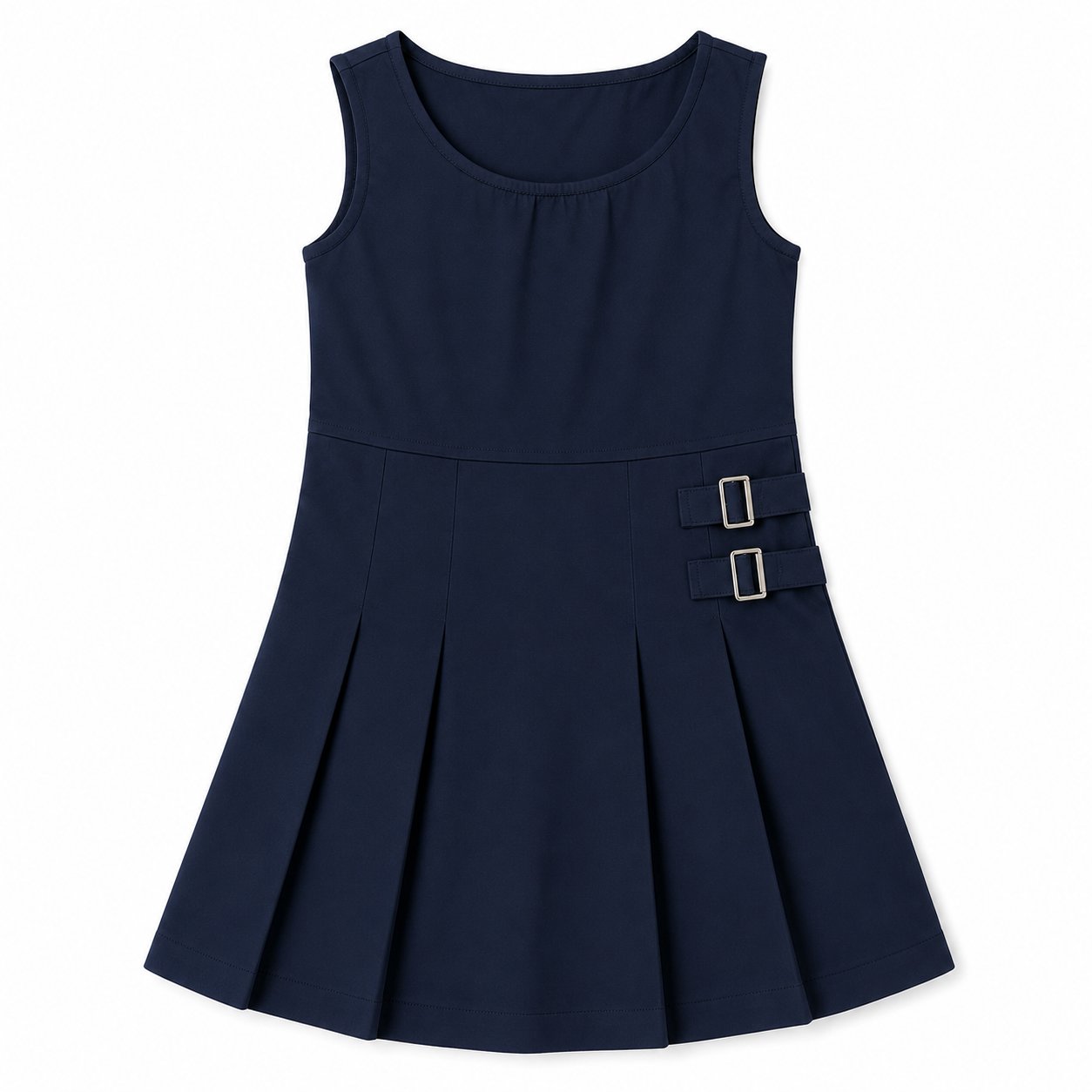 Wholesale Girl's Stretch School Uniform Jumper in Navy