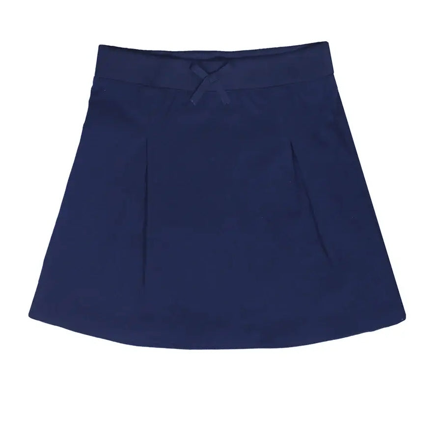 Wholesale Girl's Stretch School Uniform Skort in Navy