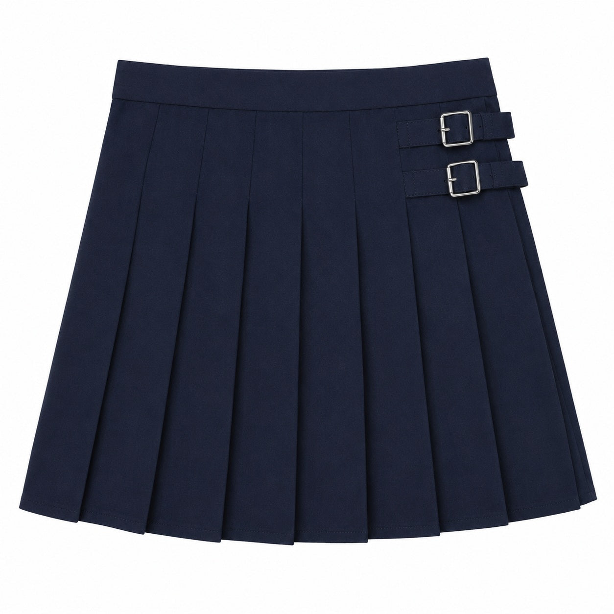 Wholesale Girl's Stretch School Uniform Skort in Navy