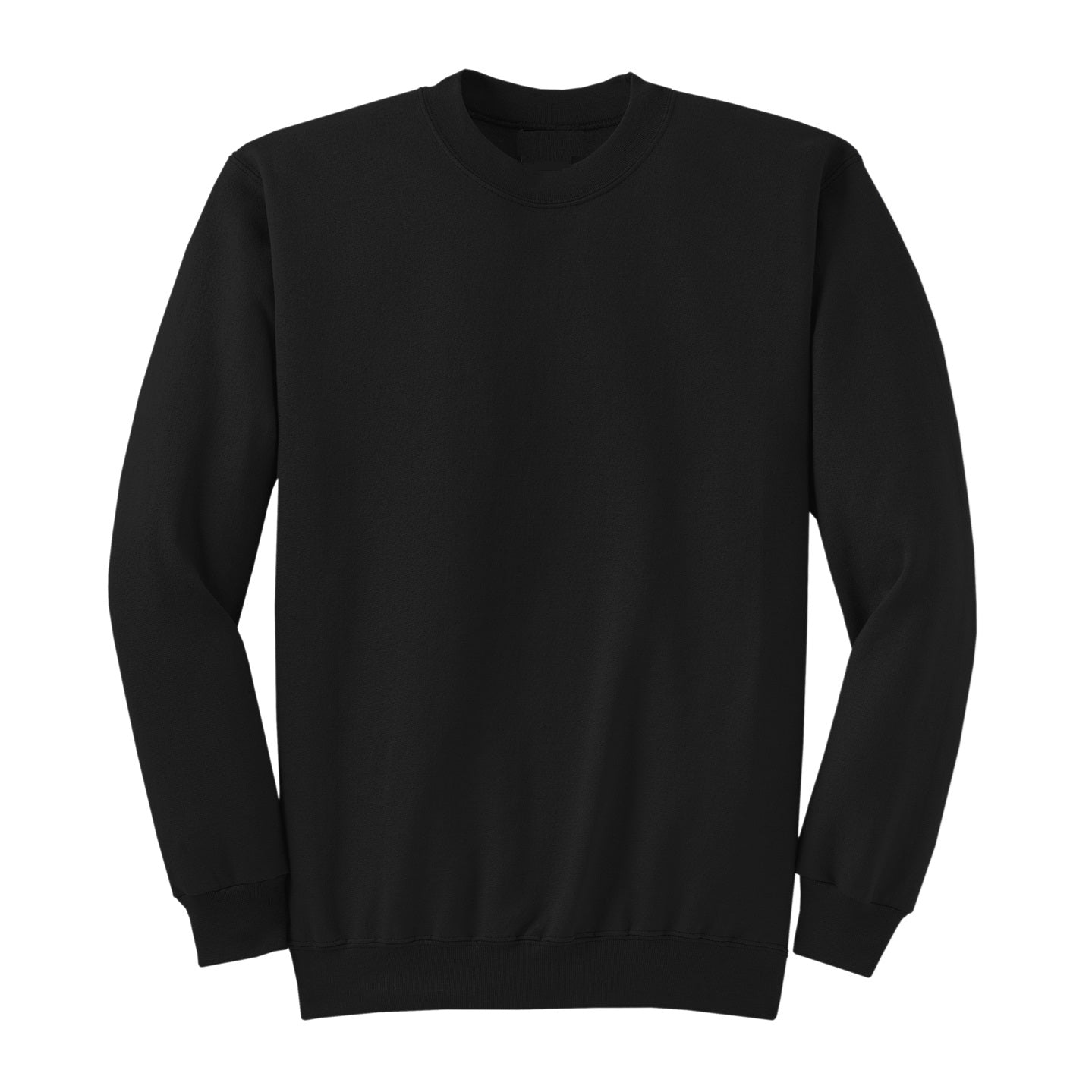 Wholesale Adult Unisex Crewneck Sweatshirt Black. Sold in Bulk