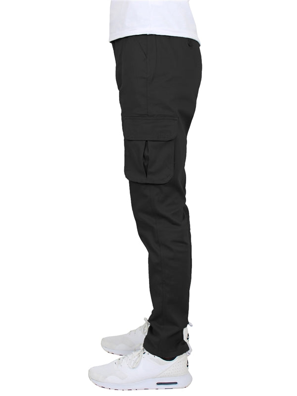 wholesale boys stretch cargo school pants in black