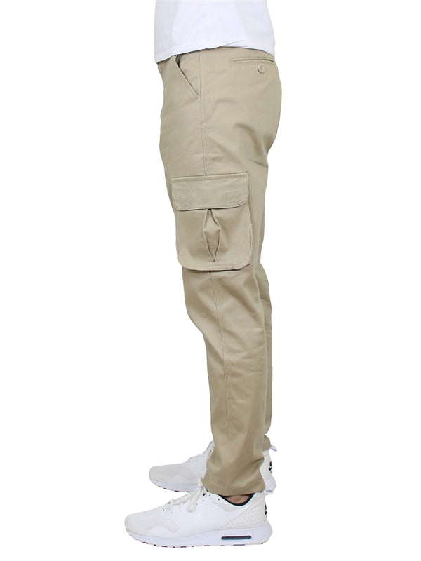 wholesale boys stretch cargo school pants in khaki