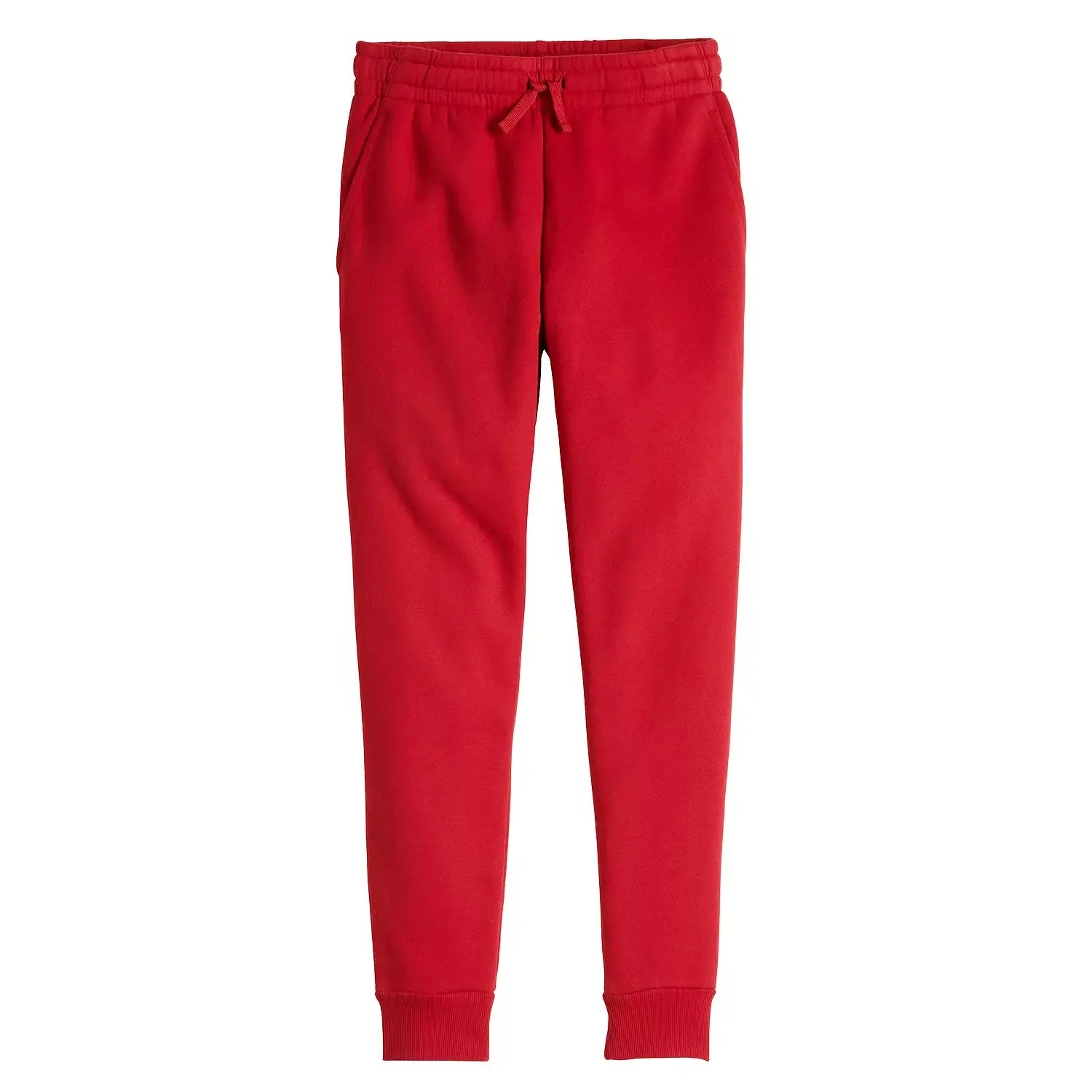 Wholesale Youth Fleece Jogger Sweatpants in Red