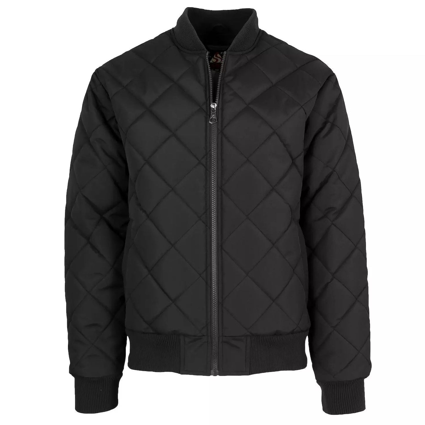 12 Pack Men's Padded Quilted Bomber Jacket Black