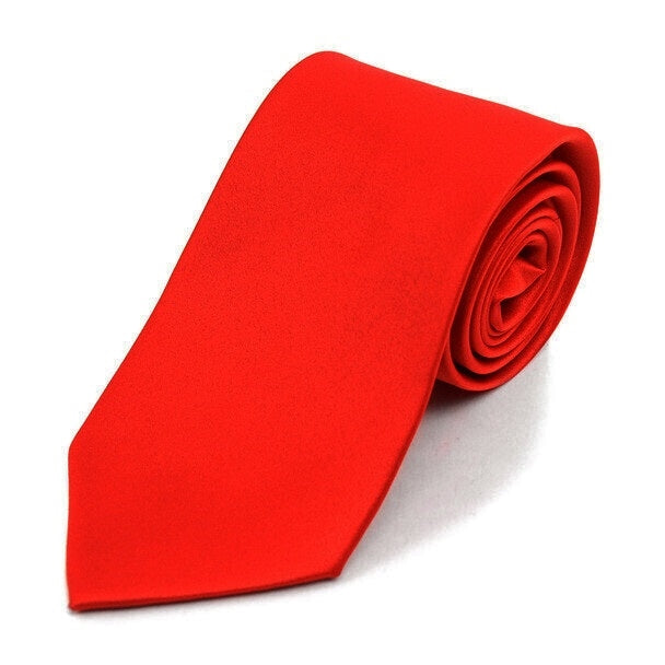 Wholesale Boy's Solid Neck Tie in Red - 36 Pieces