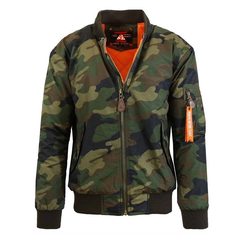 12 Pack Men's Heavyweight Bomber Flight Jacket - Camo