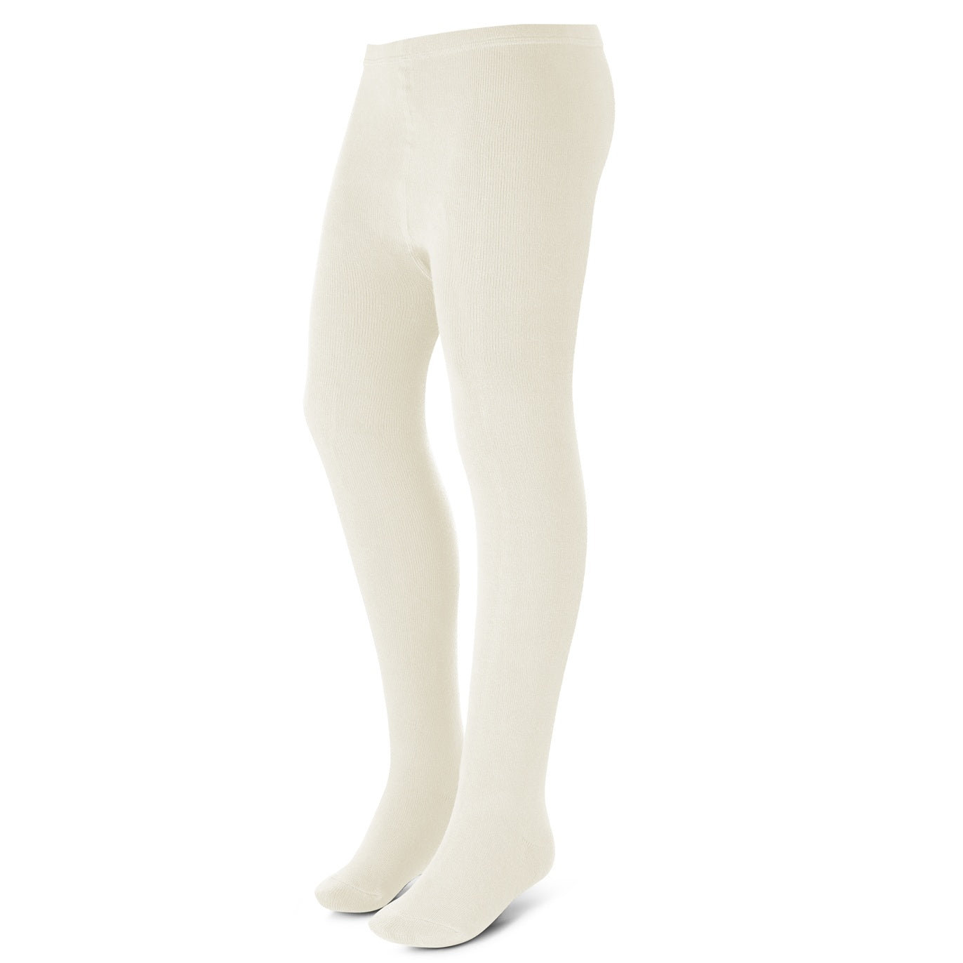 Wholesale Girls Flat Cotton Tights in Ivory