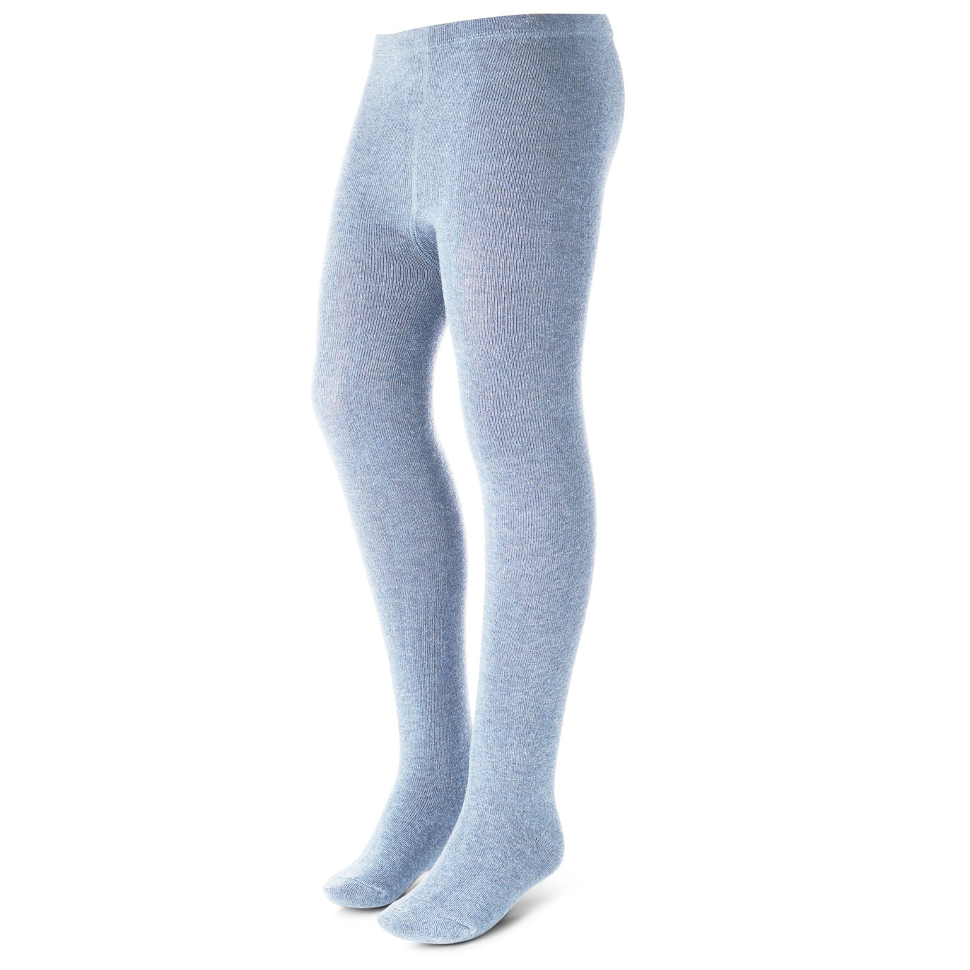 Wholesale Girls Flat Cotton Tights in Light Blue