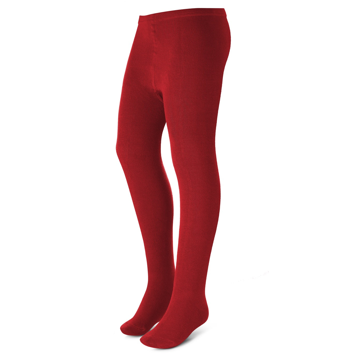 Wholesale Girls Flat Cotton Tights in Red