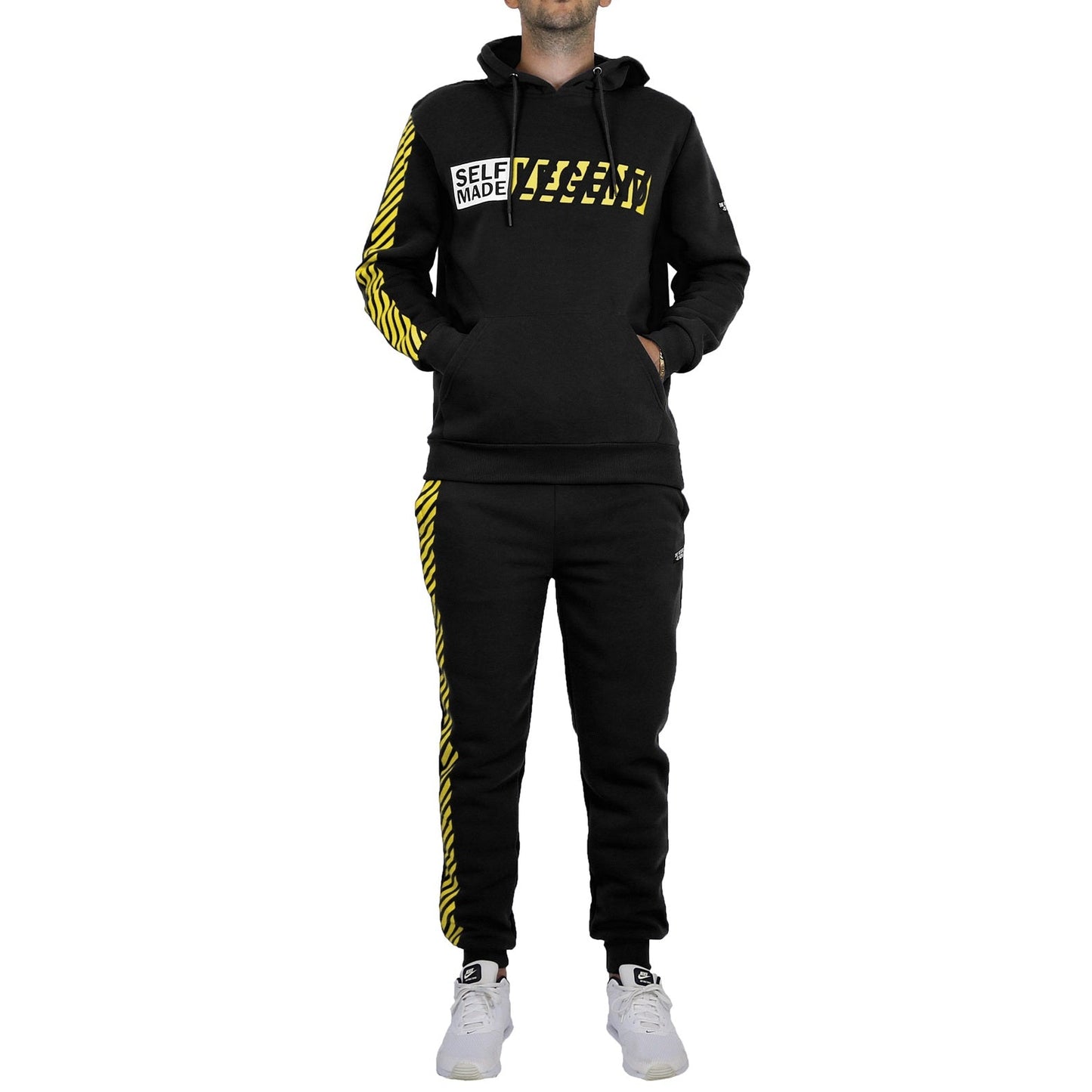 12 Pack Self Made Legend - Hoodie & Jogger Set - Black