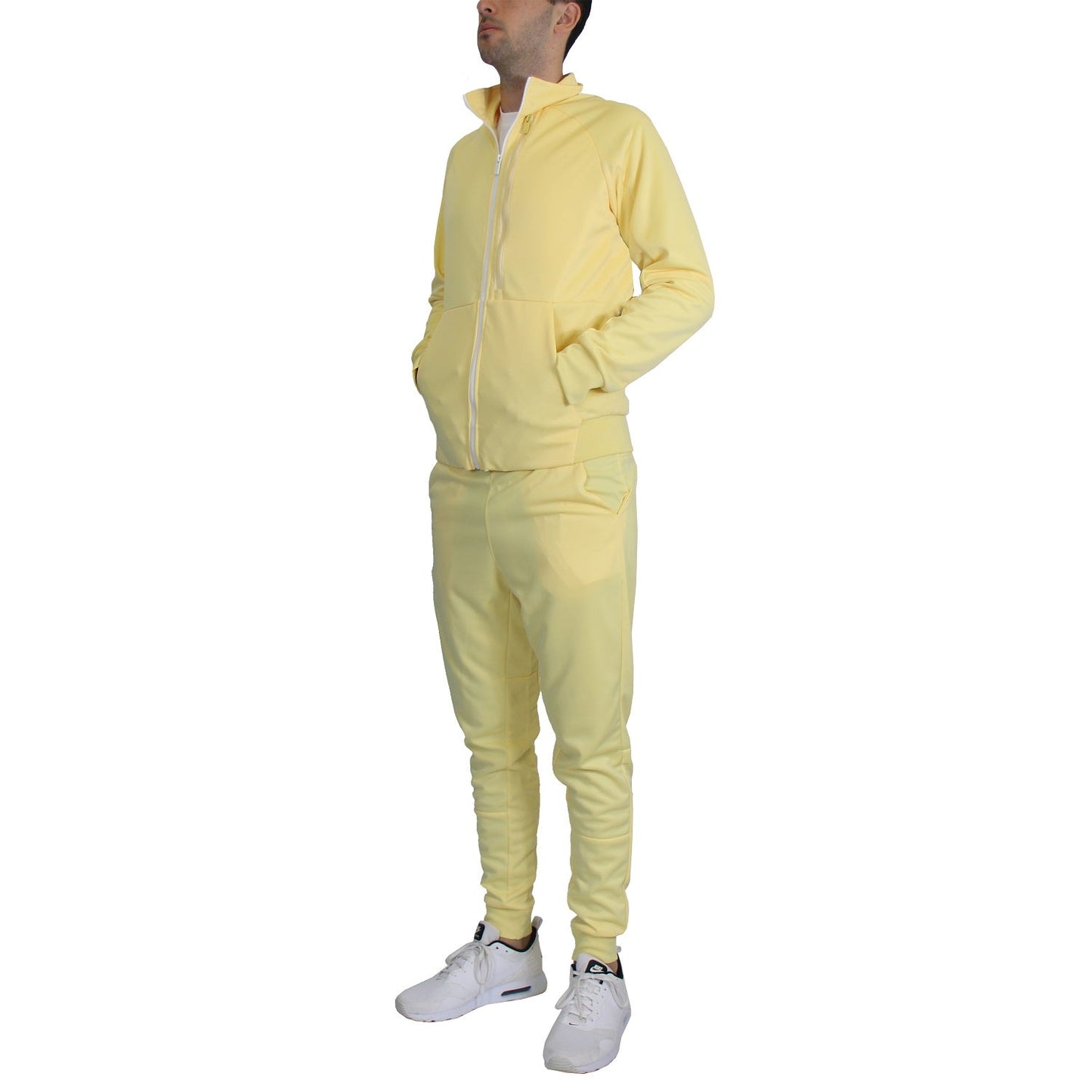 12 Pack Elite Men's Tracksuit 2 Piece Set - Banana Yellow