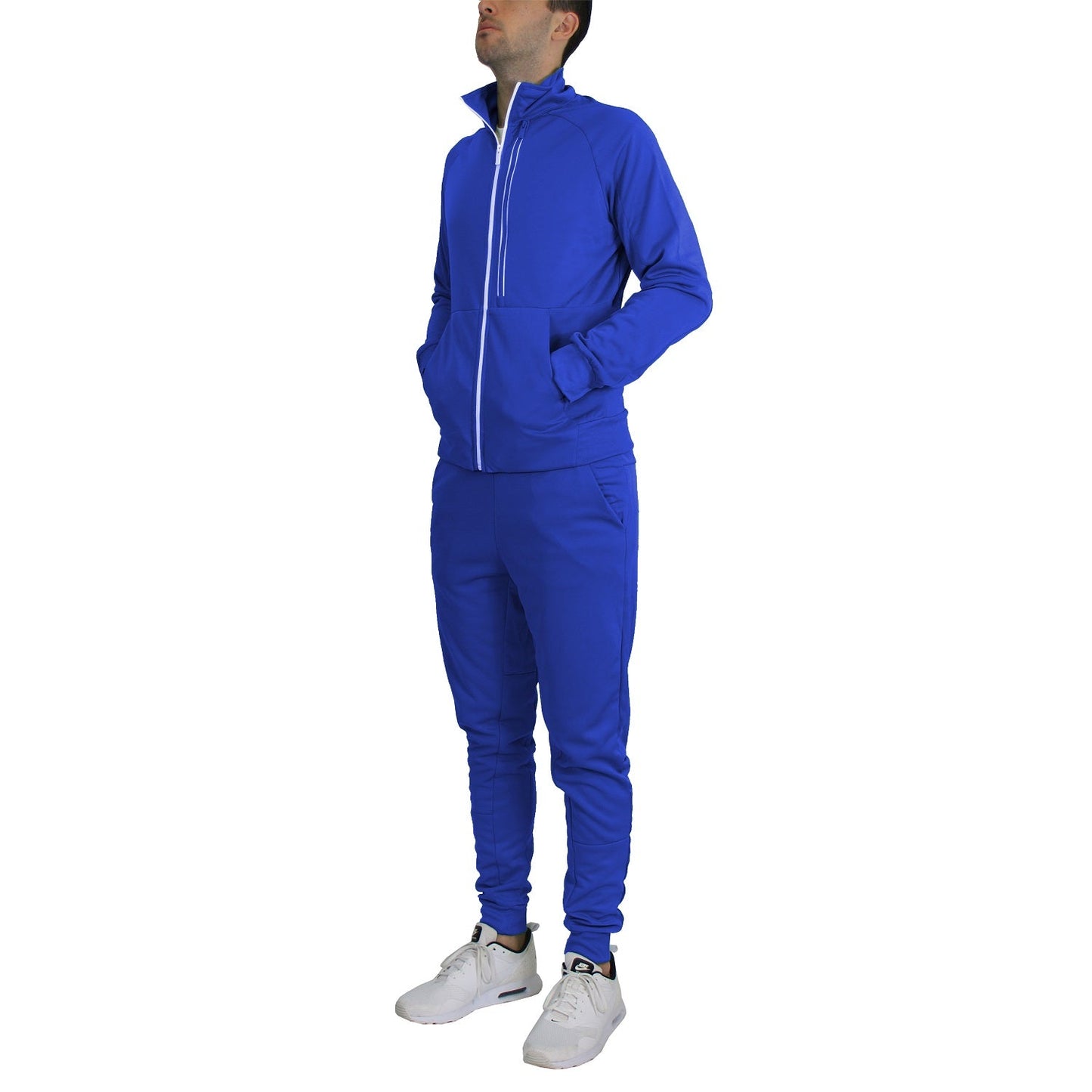 12 Pack Elite Men's Tracksuit 2 Piece Set - Royal Blue