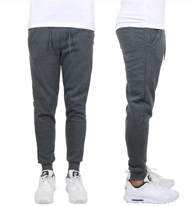 Wholesale Men's Fleece Jogger Sweatpants - Charcoal