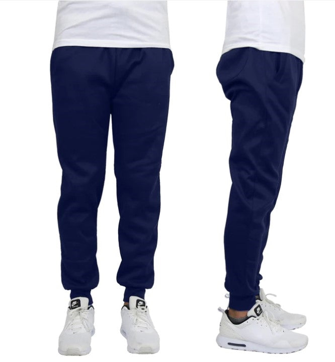 Wholesale Men's Fleece Jogger Sweatpants - Navy