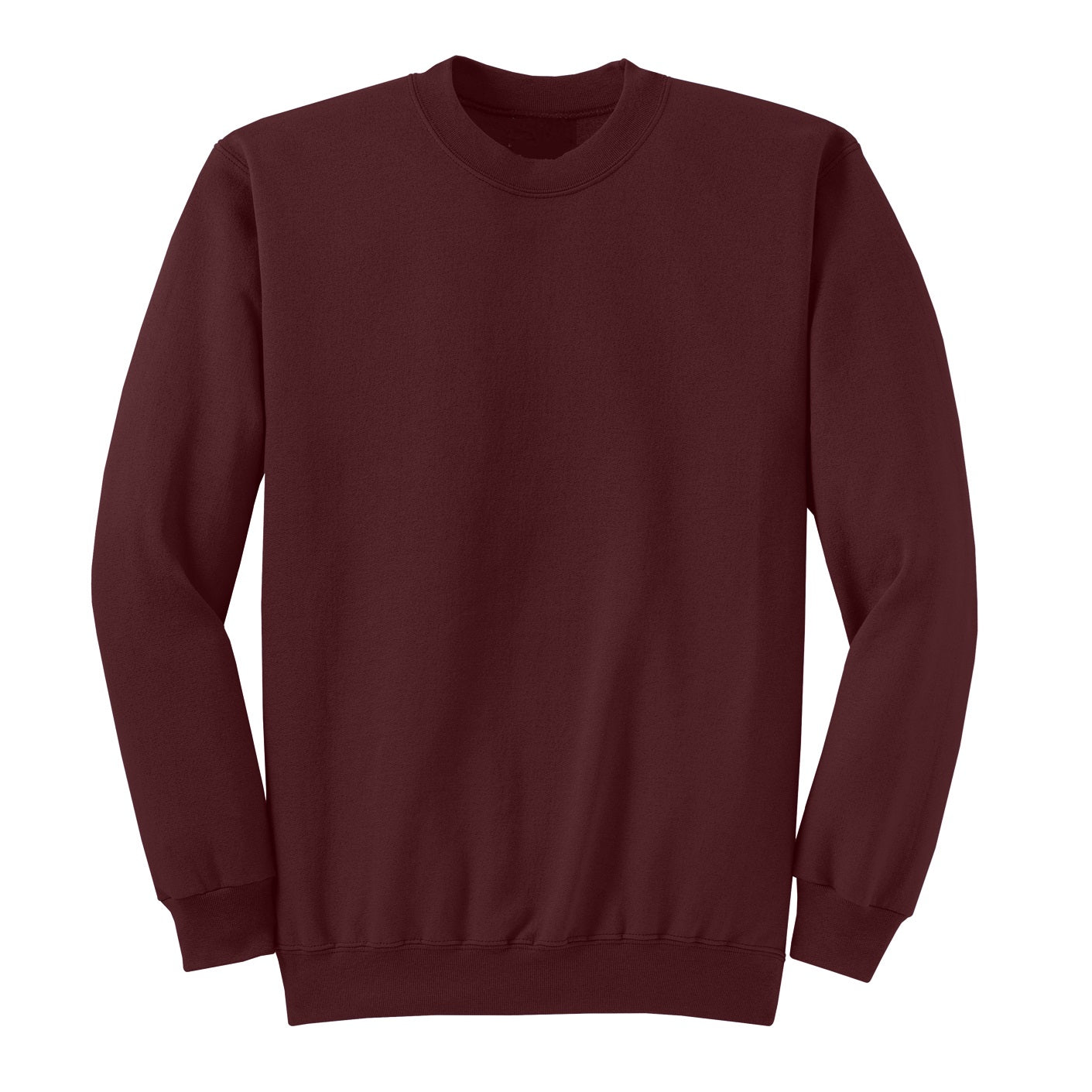 Wholesale Adult Crew Neck Sweatshirt in Maroon