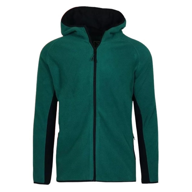 Men's Full Zip Polar Fleece Hoodie in Green - 24 Pack