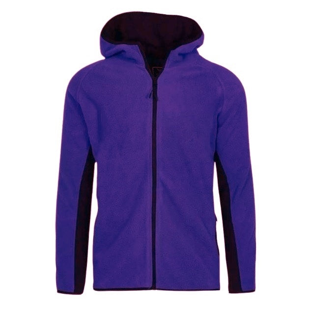 Men's Full Zip Polar Fleece Hoodie in Purple - 24 Pack