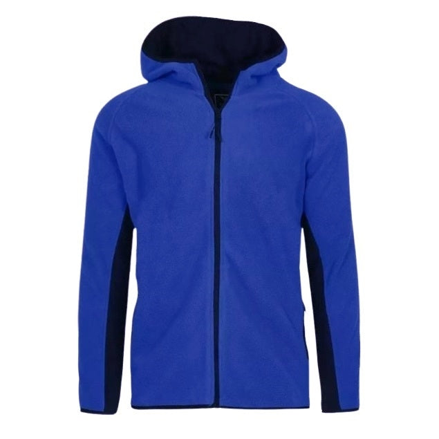 Men's Full Zip Polar Fleece Hoodie in Royal Blue - 24 Pack