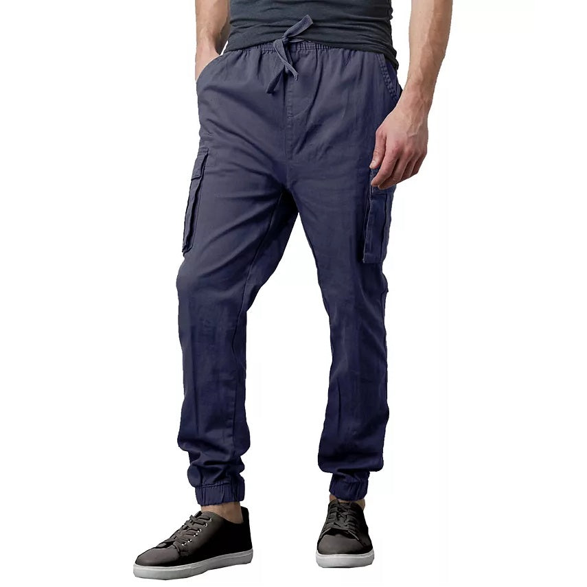 Wholesale Men's Super Stretch Cargo Jogger Pants Navy