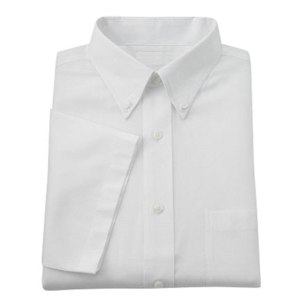 Wholesale Mens Short Sleeve Oxford Shirt in White