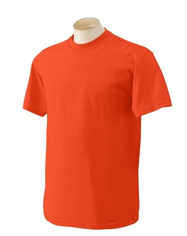 Wholesale Men's Crew Neck T-Shirt in Orange