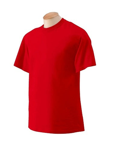Wholesale Men's Crew Neck T-Shirt in Red