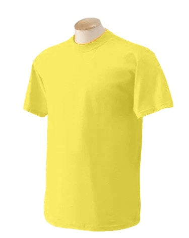Wholesale Men's Crew Neck T-Shirt in Yellow