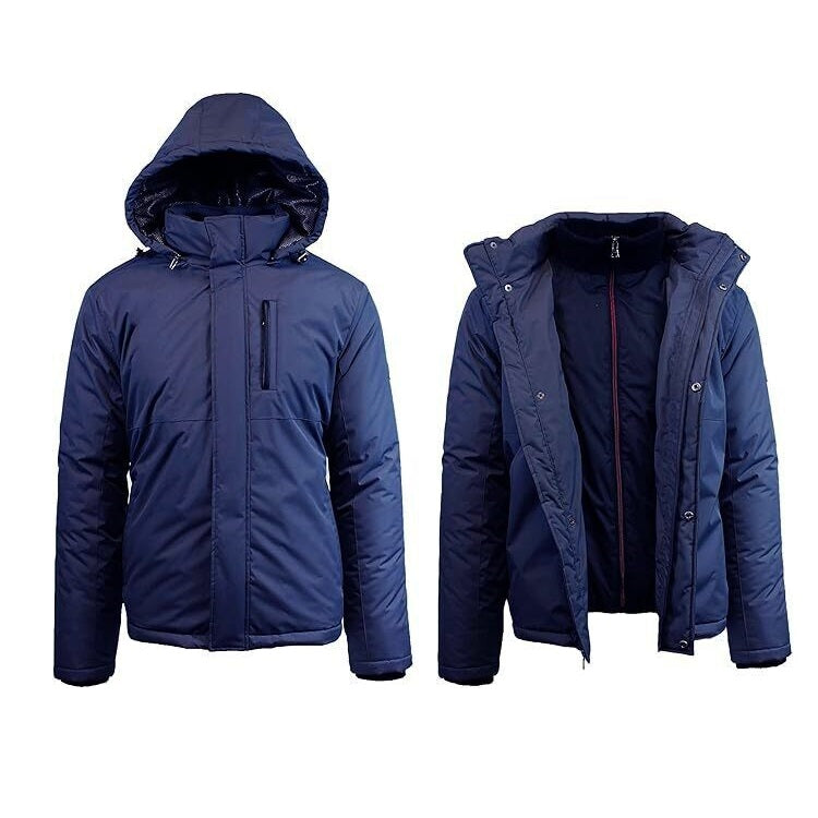 12 Pack Men's Heavyweight Windbreaker Jacket - Navy