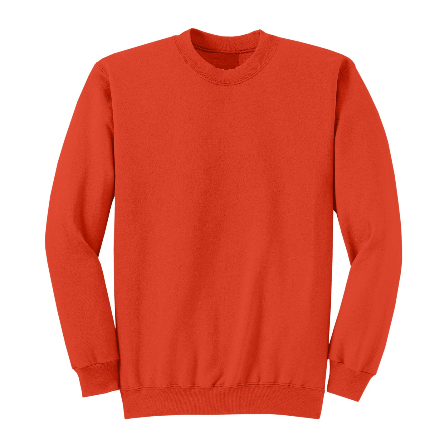 Wholesale Adult Crew Neck Sweatshirt in Orange