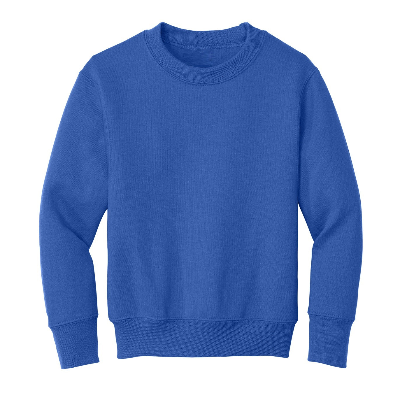 Wholesale Youth Crew Neck Sweatshirt - Royal Blue