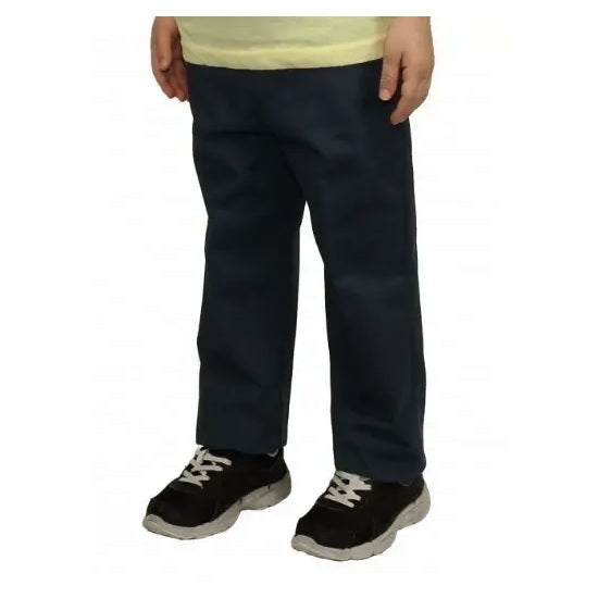 Wholesale Toddler School Uniform Flat Front Pants in Black