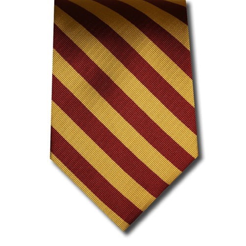 wholesale school uniform neck tie wine and gold