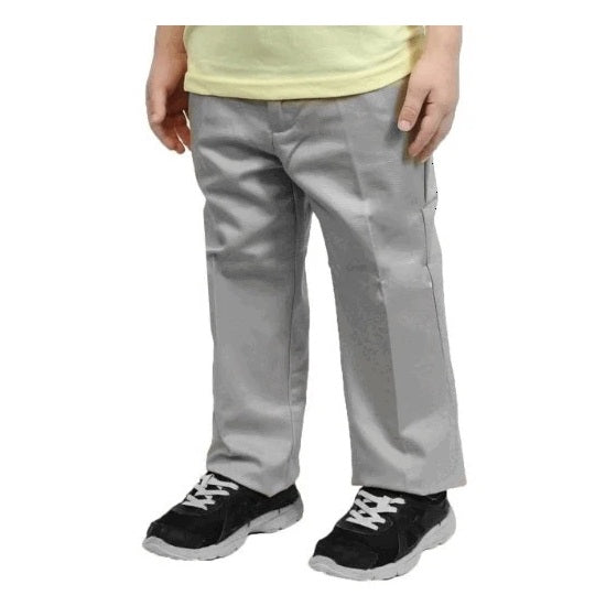 wholesale toddler Flat Front school pants in grey