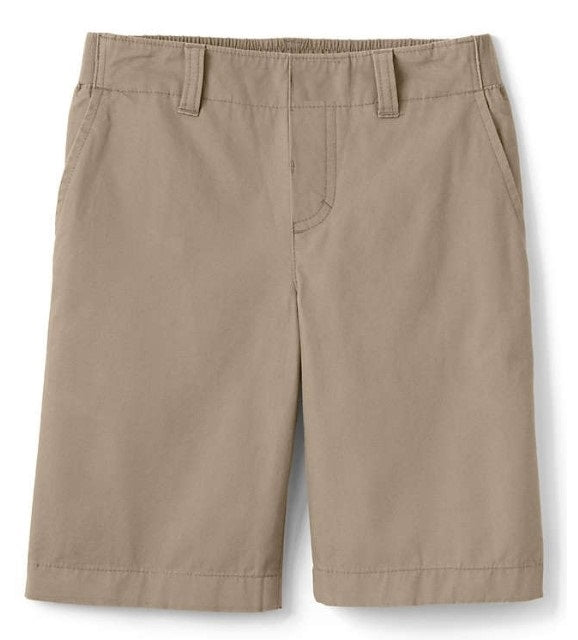 Wholesale Toddler School Uniform Flat Front Shorts in Khaki