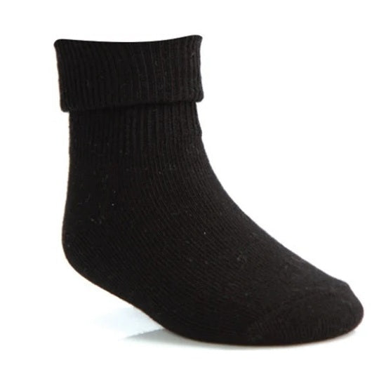 Wholesale Children's Triple Roll Socks in Black, Uniform Socks in Black