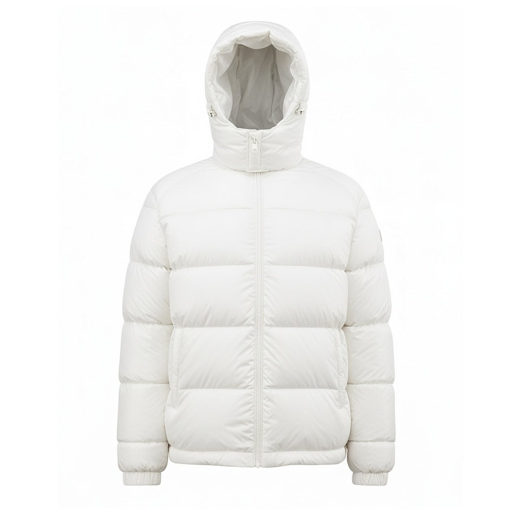 12 Pack Adult Shiny Bubble Jacket with Hood in White