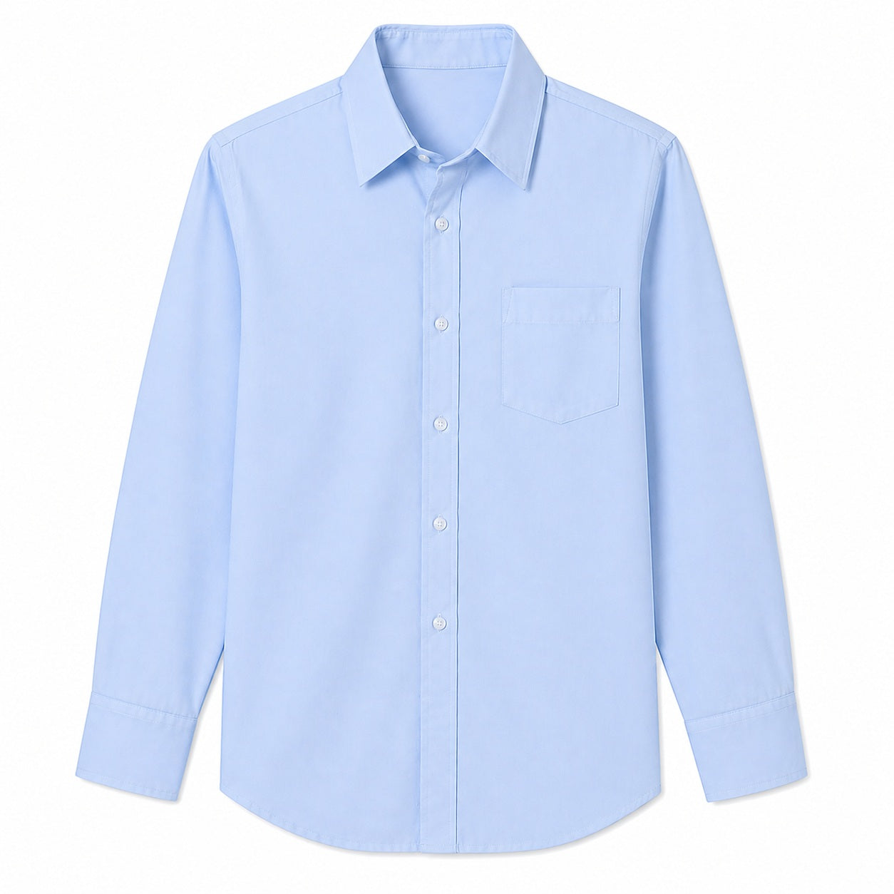 Boys Long Sleeve Dress Shirt School Uniform in Blue