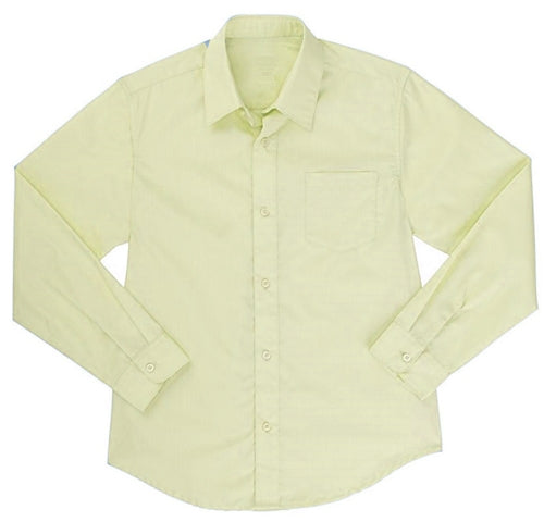Boys Long Sleeve Dress Shirt School Uniform in Yellow
