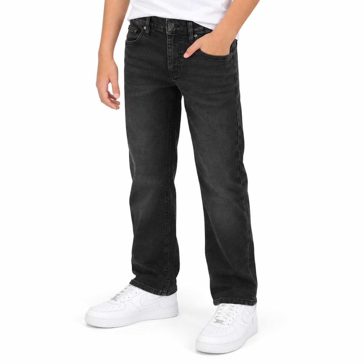 24 Pack - Wholesale Boys 5 Pocket Stretch Jeans in Black Wash