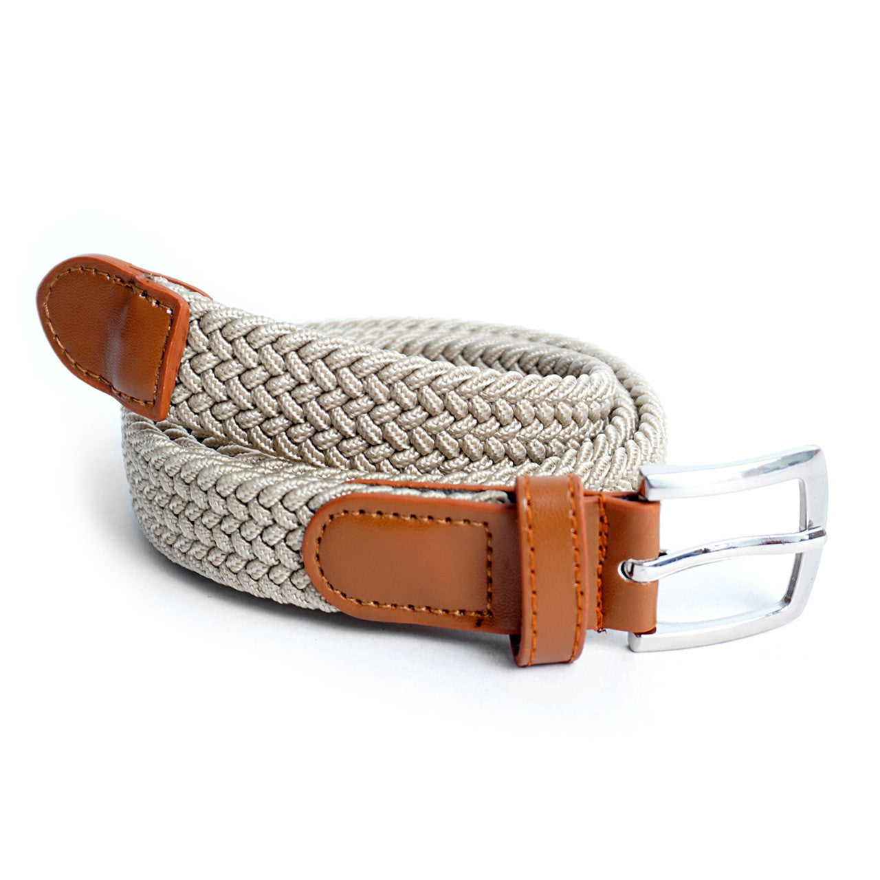 Wholesale Youth Size School Uniform Elastic Belt in Khaki