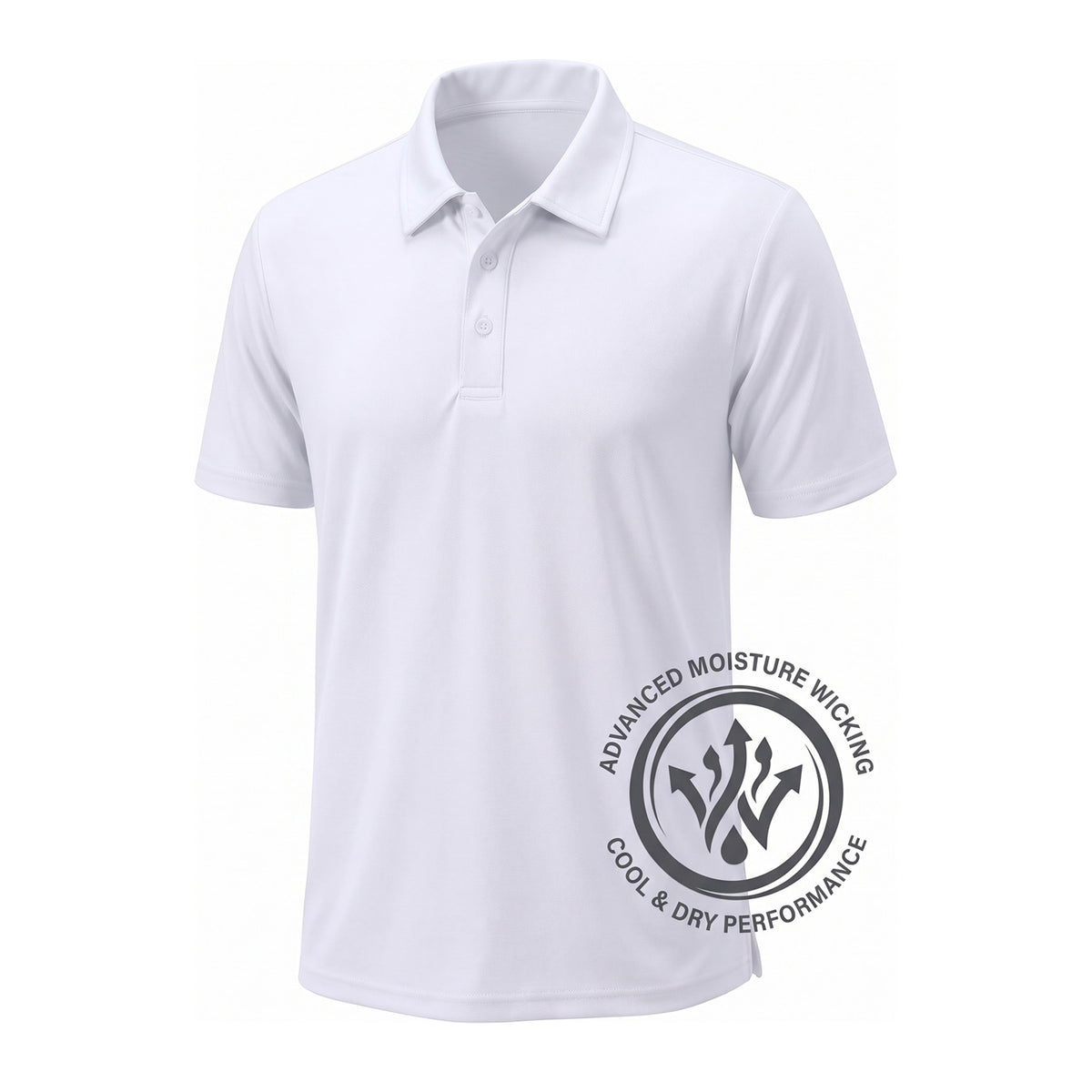 Wholesale Boys Dri Fit Performance Short Sleeve School Uniform Polo Shirt White