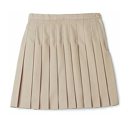 Wholesale Girl's School Uniform Pleated Skirt in Khaki