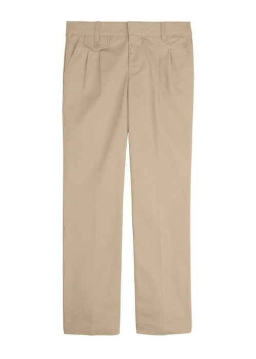 Wholesale Girl's School Uniform Flat Front Pants in Khaki