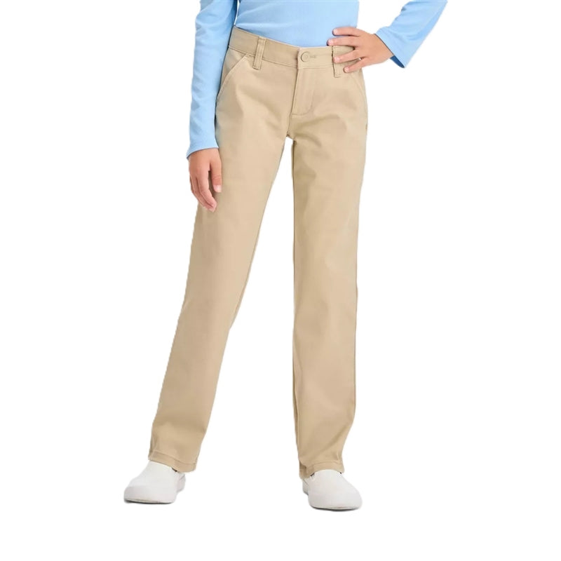 Wholesale Junior Girl's Stretch Straight Leg School Uniform Pants