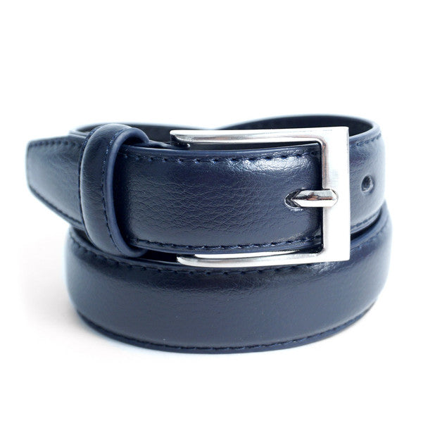 Wholesale Youth Size Leather Belt in Navy