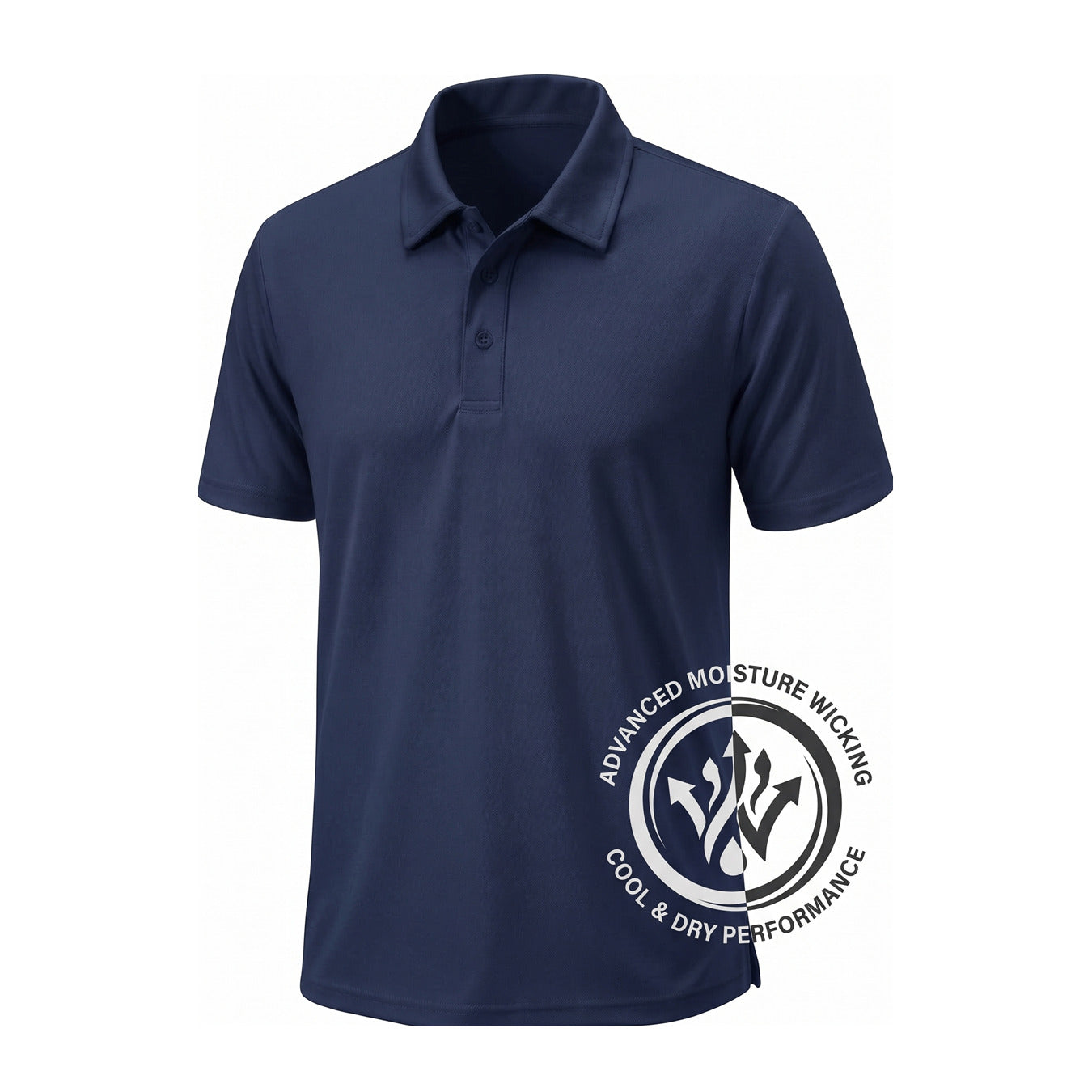Wholesale Men's Dri Fit Performance Short Sleeve School Uniform Polo Shirt Navy Blue