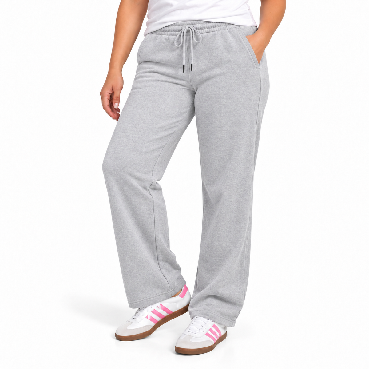 Women's Classic Heavyweight Fleece Open Bottom Sweatpants - Heather Grey